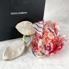 D＆G コサージュ ブローチ ピン 花 フラワー 箱 希少 レア