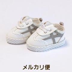 【ドール用 ラインスニーカー グレー】オビツ11 ねんどろいど ピコドー9 靴
