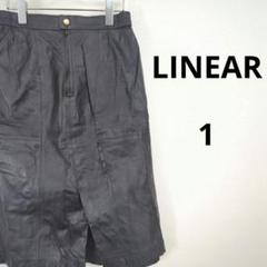 美品 リニア 羊革 タイトロングスカート レディース ボトムス ブラック