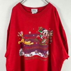 USA製 90s ディズニー Disney ミッキーマウス Tシャツ 赤