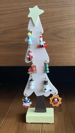 クリスマスツリー　木製　オーナメント付のサムネイル