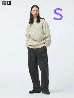 未使用ユニクロUコーデュロイタックワイドパンツ　Mサイズ　09ダークグレー 2025年最新】UNIQLO u コーデュロイタックワイドパンツの人気