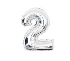 2歳 数字 バルーン シルバー 誕生日 ウェディング パーティー