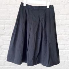 UNIQLO ユニクロ フレアスカート ミディ丈 ブラック ウエストゴム L