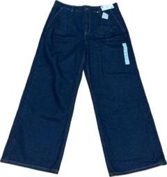 GU デニムタックトラウザー XXL ネイビー