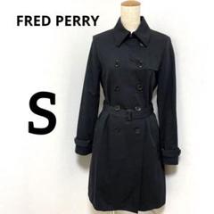 bl18. FRED PERRY トレンチコート 黒 レディースMサイズ - メルカリ