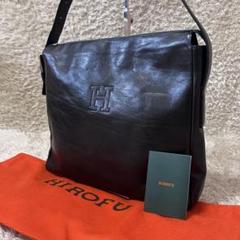 ☆極美品☆ヒロフ　ワンショルダーバック　ハンドバック　レザー　A4◯　黒