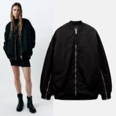 ZARA MA-1ジャケット ブラック XL 楽天市場】zara ma－1の通販