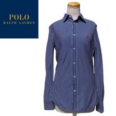 【美品✨】ポロラルフローレン　長袖シャツ　ネイビー/ホワイト　ニットドレスシャツ POLO RALPH LAUREN ポロ ラルフローレン 長袖シャツ メンズ