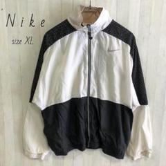 NIKE　ナイキ　スウッシュ　刺繍ロゴ　ナイロンジャケット　古着　XL