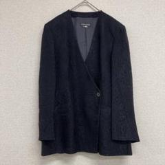 ジョルジオアルマーニ　ノーカラージャケット　花柄　ジャガード　大きいサイズ44 9224i230029-1.jpg