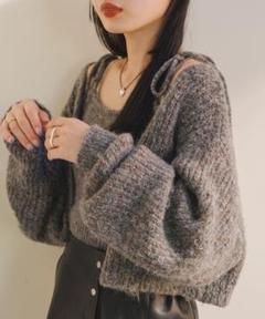 リボンニットキャミクロップドカーデSET 完売商品