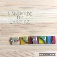 NO.347 タイルピアス5個セット SALE