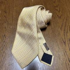 エルメス HERMES ゴールド ストライプ シルクネクタイ