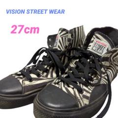 VISION STREET WEAR ストライプ ハイカットスニーカー 27cm