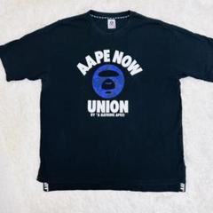 AAPE BYABATHING APE XL TシャツUNIONカモ柄 ブラック