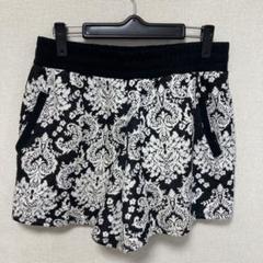 AZUR by MOUSSY 総柄ショートパンツ ウエストゴム 黒白 M