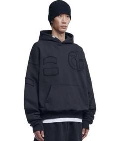 【NOMANUAL】OVERDYED R.P HOODIE ブラック XL