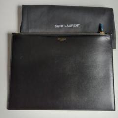 【美品】イヴサンローラン　クラッチバッグ　Yロゴ　キルティング　レザー　ブラック 未使用 Yves Saint Laurent イブサンローラン クラッチバッグ