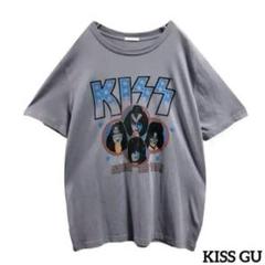 KISSキッスGUコラボバンドTシャツジーンシモンズプリント人気ロック古着