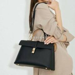 ①VIS 2WAY 金具 バッグ ブラック 通勤 大人きれいめ 上品 高見え