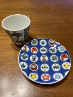 古九谷焼　小皿　丸皿　古道具　③ 九谷焼・色絵小皿（丸皿2柄）／小皿/小鉢/豆鉢｜和食器・種類
