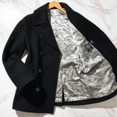 美品✨ MOON社×Belgravia ピーコート 裏地シルバー 迷彩 L 美品✨ MOON社×Belgravia ピーコート 裏地シルバー 迷彩 L