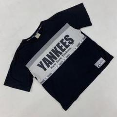 MLB ニューヨークヤンキースTシャツブラックグラフィックプリント 150