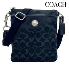 COACH コーチ シグネチャー クロスボディ ショルダーバッグ 鞄 レディース