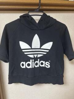 adidas フード付きショートスリーブトレーナー ブラックのサムネイル