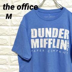 【the office】半袖 プリントTシャツ ブルー Mサイズ