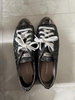miu miu グリッター スニーカー