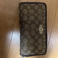 COACH 長財布 ブラウン ロゴ