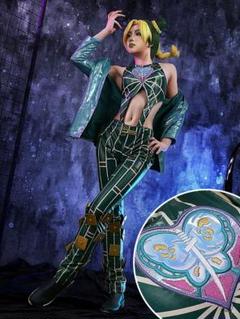空条徐倫 衣装 M ＋ウィッグ＋リップ JOJOジョジョの奇妙な冒険 Amazon | 空条徐倫 コスプレ服 ストーンオーシャン 大人用