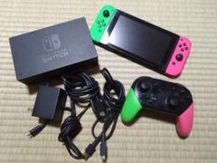 Nintendo Switch 本体 ピンク/グリーン プロコン付き