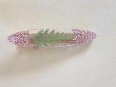 花と葉のデザイン ヘアクリップ