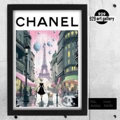 CHANEL type☆A4額装済オマージュアートインテリアポスター#607