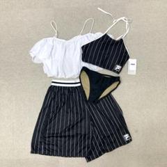 新品❤️ FILA 水着　ブラック　Mサイズ　4点セット　レディース