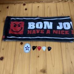 BON JOVI マフラータオルとピック4つ、マグネットの6点セット