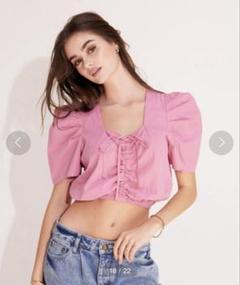 Alexiastam Puff Sleeve Top ピンク