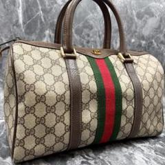 【美品】オールドグッチ シェリーライン GGスプリーム ボストンバッグ 2way GUCCI オールドグッチ ミニボストンバッグ シェリーライン GG