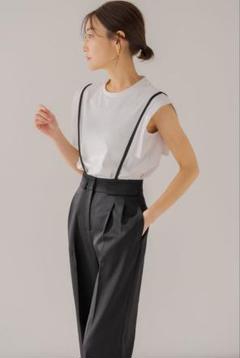 regleam ストラップ2WAYワイドパンツ M black