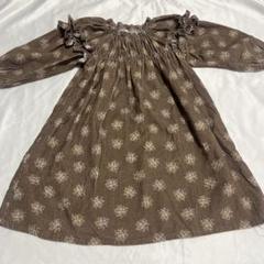 韓国子供服　marron フラワーワンピ　S