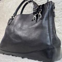 極美品✨ ステファノマーノ ビジネストート 2way シュリンクレザー ブラック 極美品✨ ステファノマーノ ビジネストート 2way シュリンク
