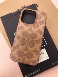 新品 coach IPHONE 14 PRO ケース シグネチャー キャンバス