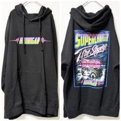 【海外XL】HOONIGAN スーパーチャージャー プルオーバーパーカー 黒