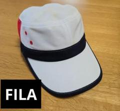 FILA 通気性キャップ ホワイト/レッド/ネイビーのサムネイル