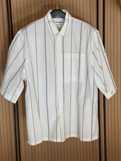極美品 ジルサンダー 半袖 オーバーサイズ シャツ ストライプ ホワイト 41 2025年最新】JIL SANDER 半袖シャツの人気アイテム - メルカリ