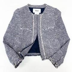 Rene ジャケット　ツイード　36size 美品 Rene ルネ ジャケット 黒 ツイード 36 - メルカリ