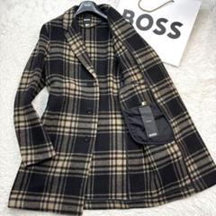 極美品 現行 ヒューゴボス チェスターコート ITALIAN FABRIC